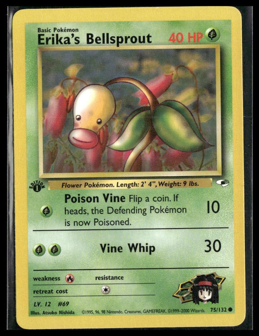 Erika's Bellsprout #075/132 1st Edition Gym Heroes LP
