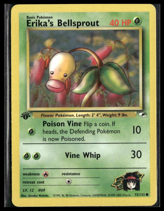 Erika's Bellsprout #075/132 1st Edition Gym Heroes LP