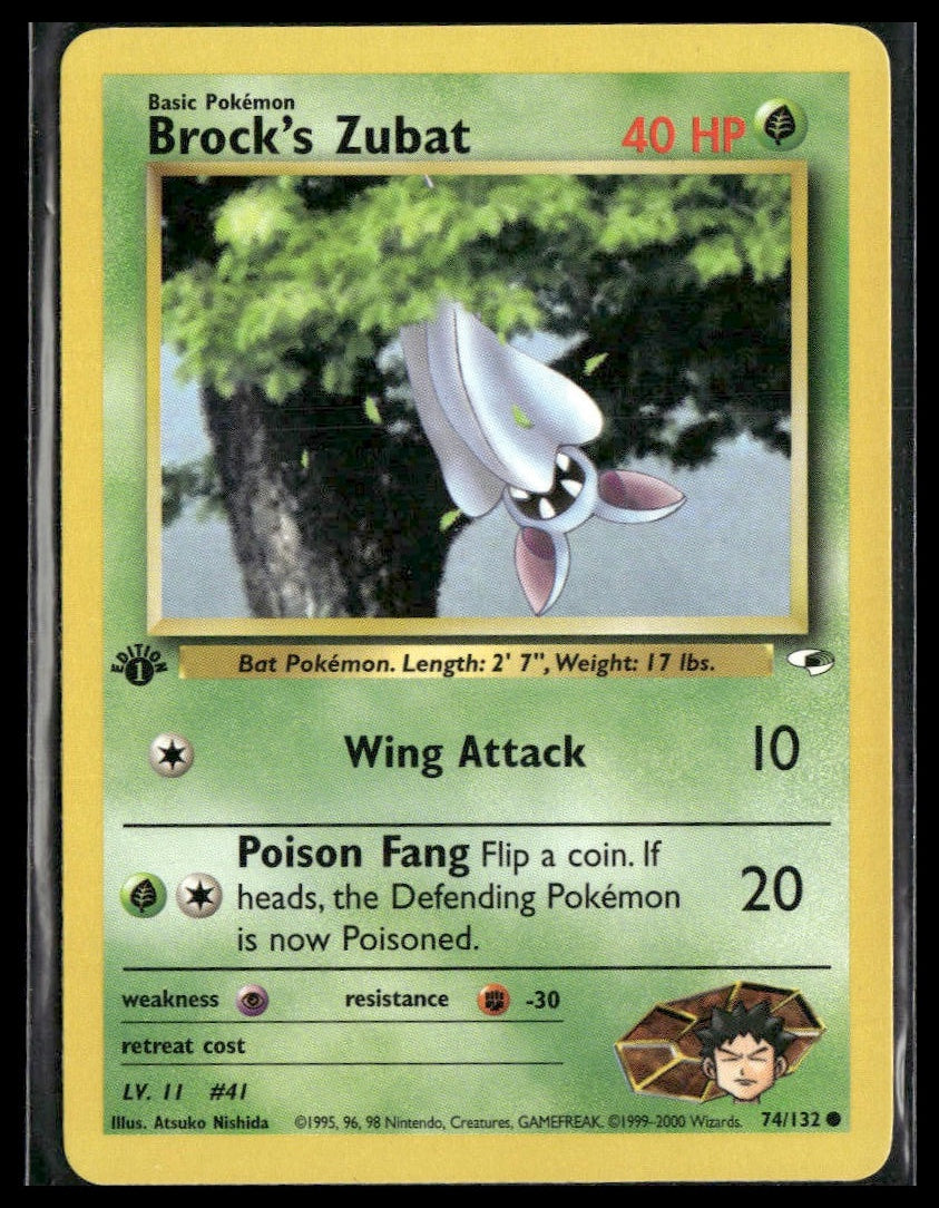 Brock's Zubat #074/132 1st Edition Gym Heroes VLP
