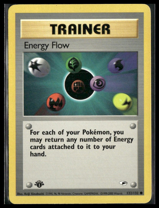 Energy Flow #122/132 1st Edition Gym Heroes LP