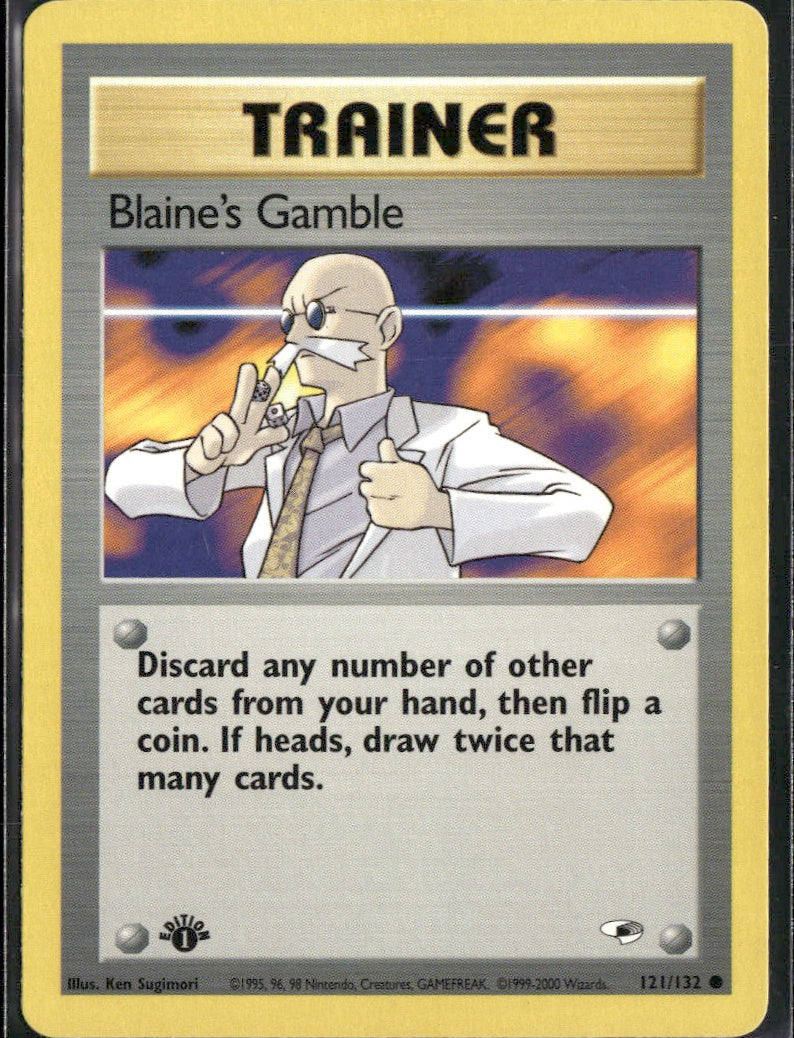 Blaine's Gamble #121/132 1st Edition Gym Heroes LP