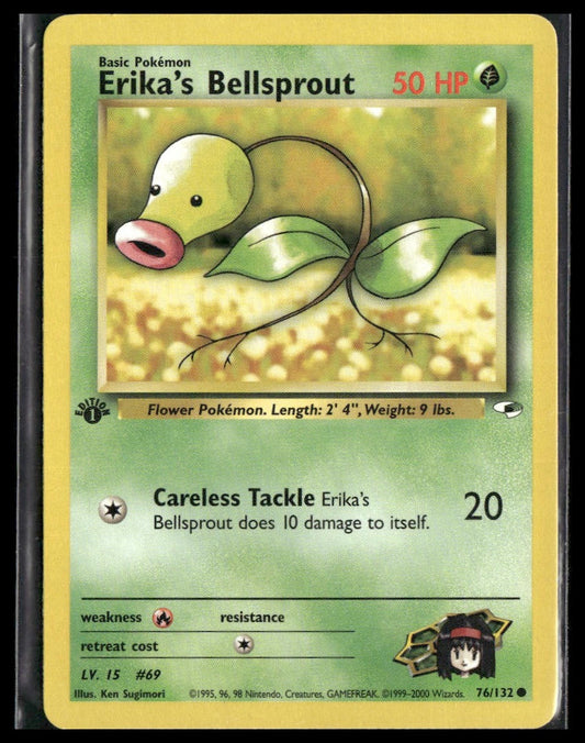 Erika's Bellsprout #076/132 1st Edition Gym Heroes LP