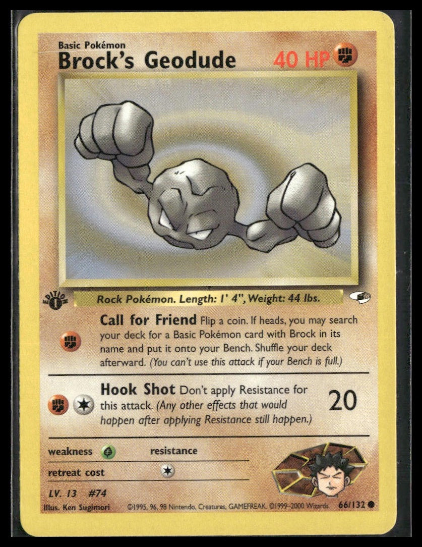 Brock's Geodude #066/132 1st Edition Gym Heroes VLP