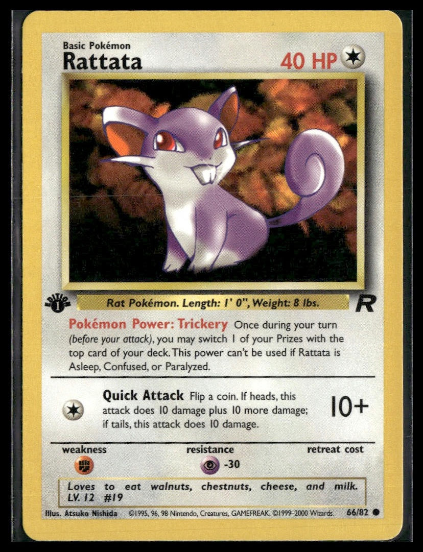 Rattata #66/82 1st Edition Team Rocket VLP