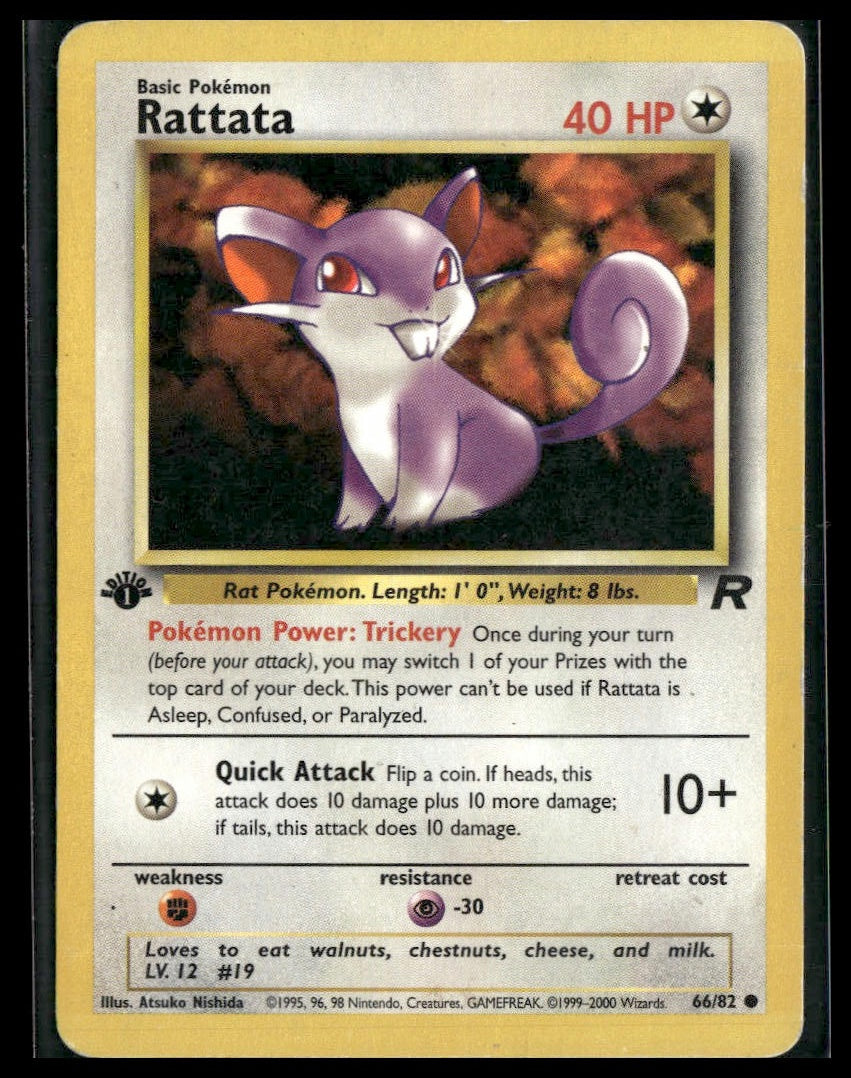 Rattata #66/82 1st Edition Team Rocket HP