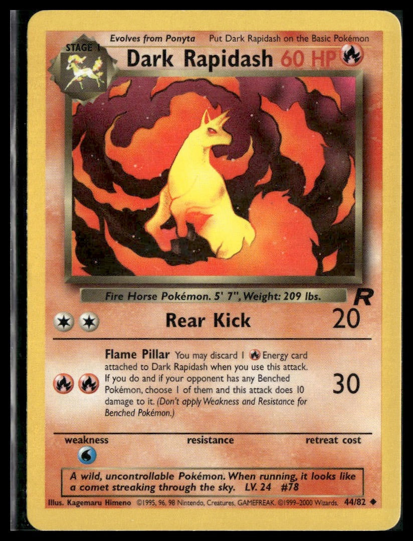 Dark Rapidash #44/82 Team Rocket VLP