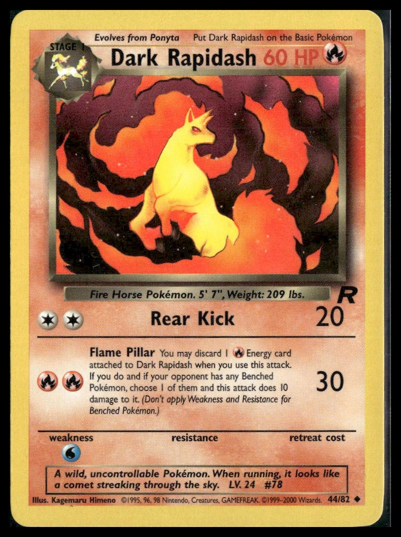 Dark Rapidash #44/82 Team Rocket VLP