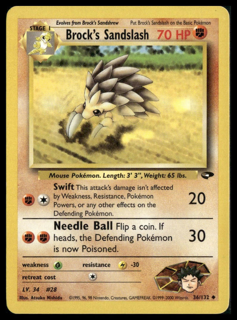Brock's Sandslash #036/132 Gym Challenge LP