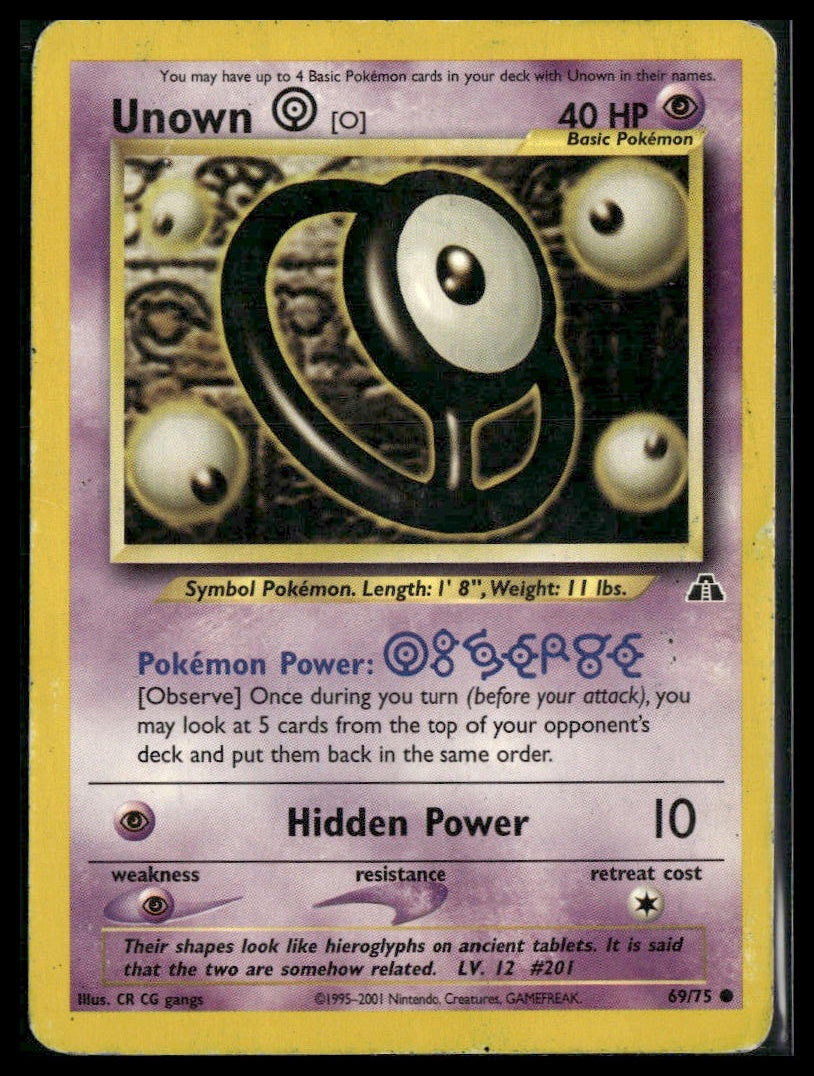 Unown [O] #69/75 Neo Discovery HP