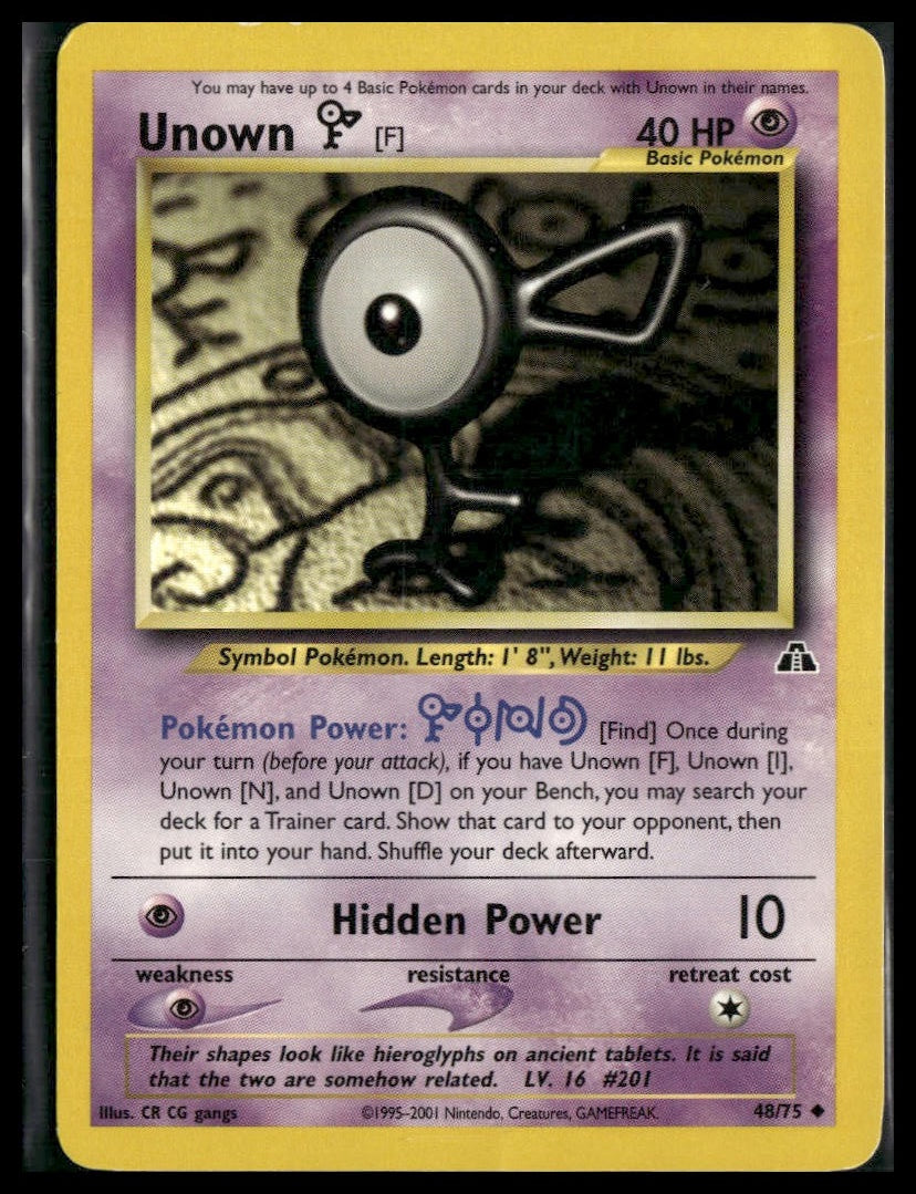 Unown [F] #48/75 Neo Discovery MP