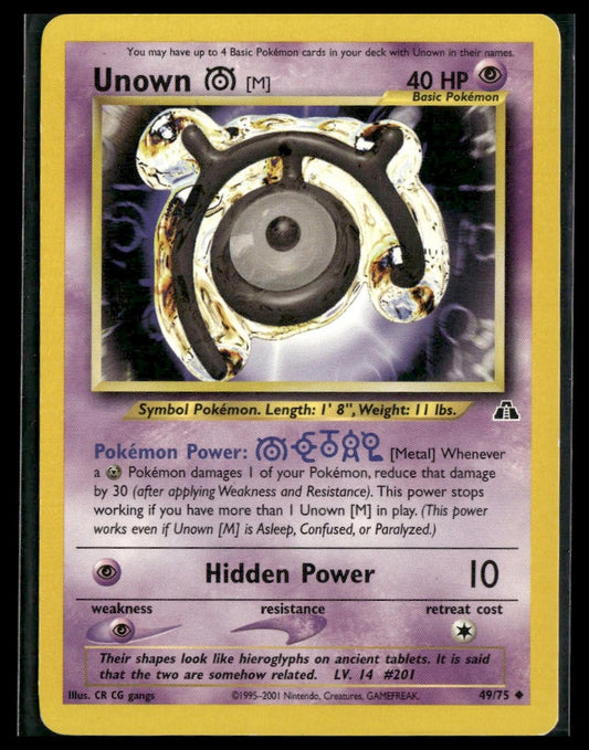 Unown [M] #49/75 Neo Discovery LP