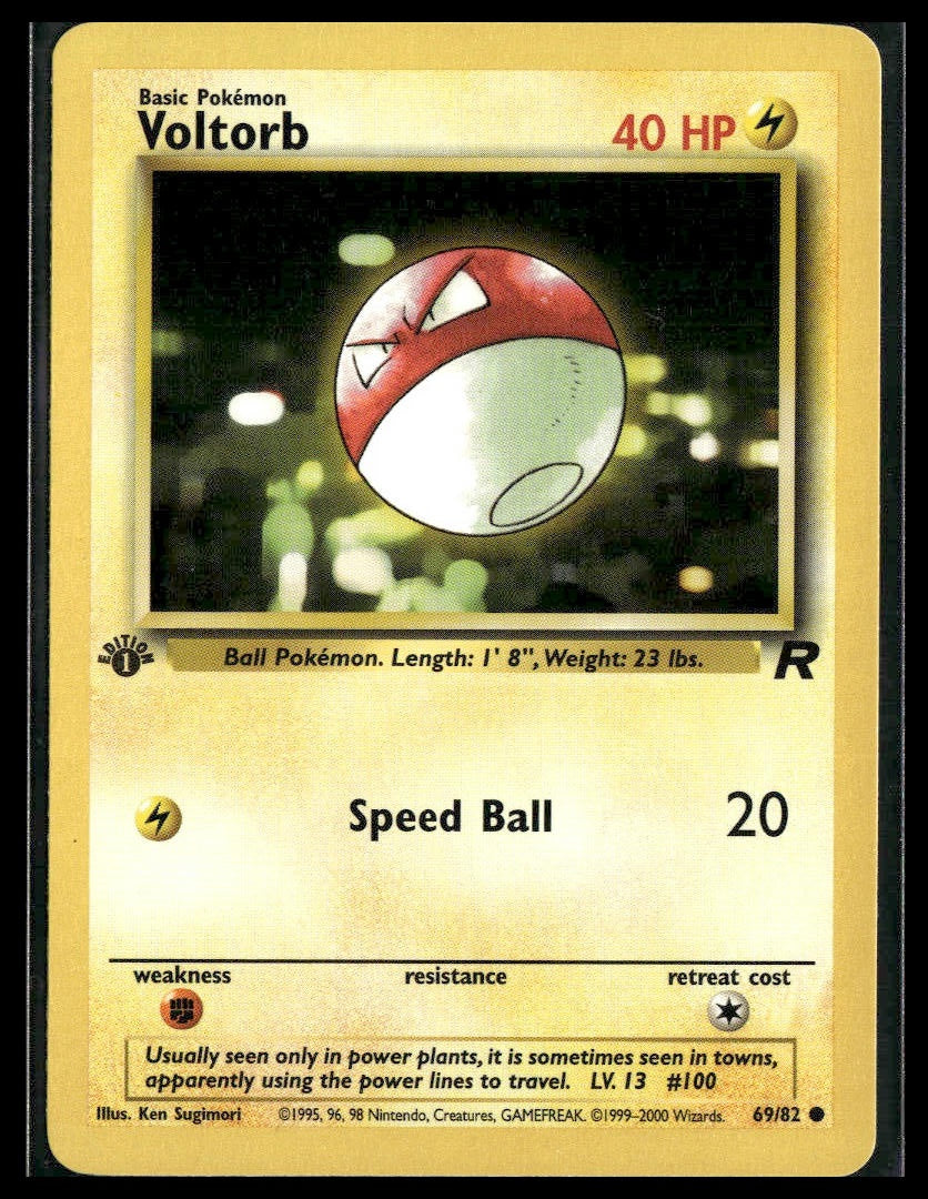Voltorb #69/82 1st Edition Team Rocket LP