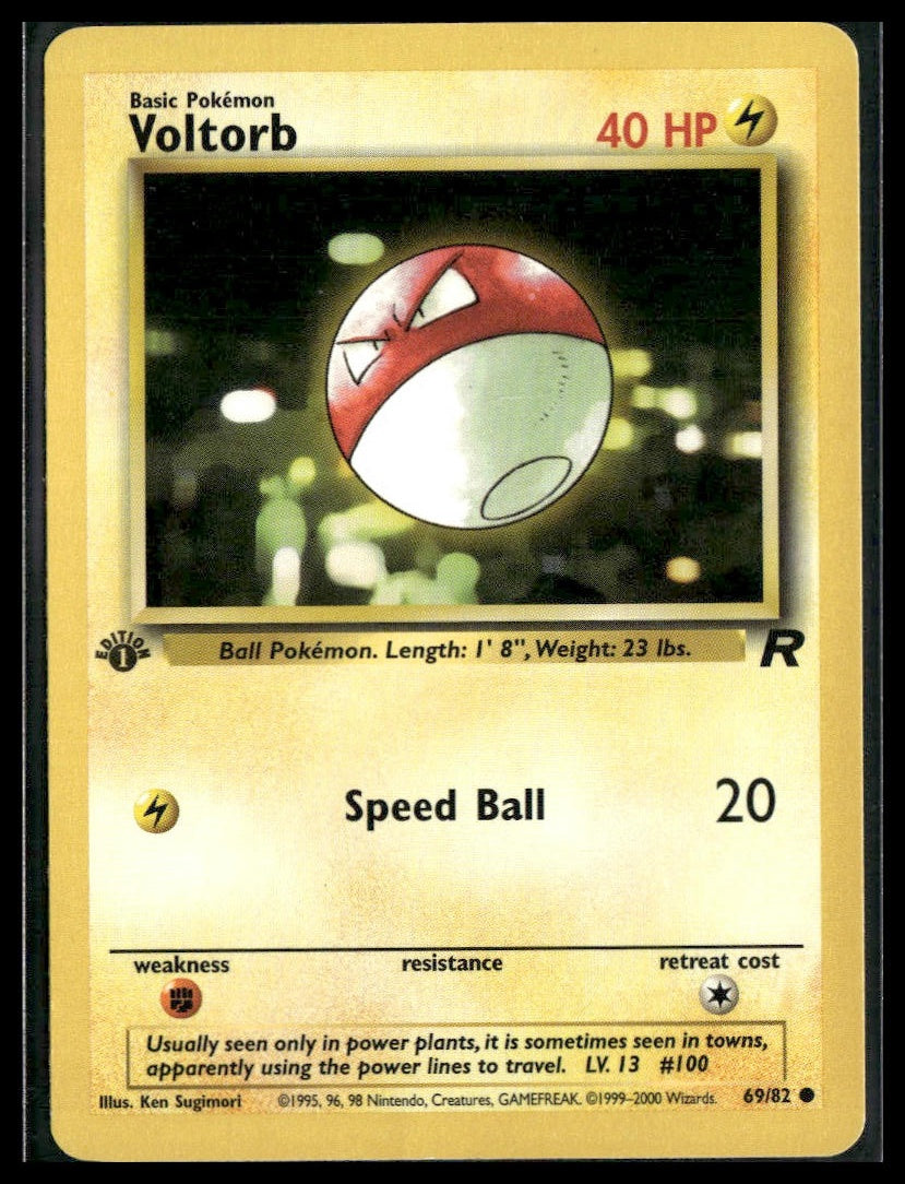 Voltorb #69/82 1st Edition Team Rocket LP