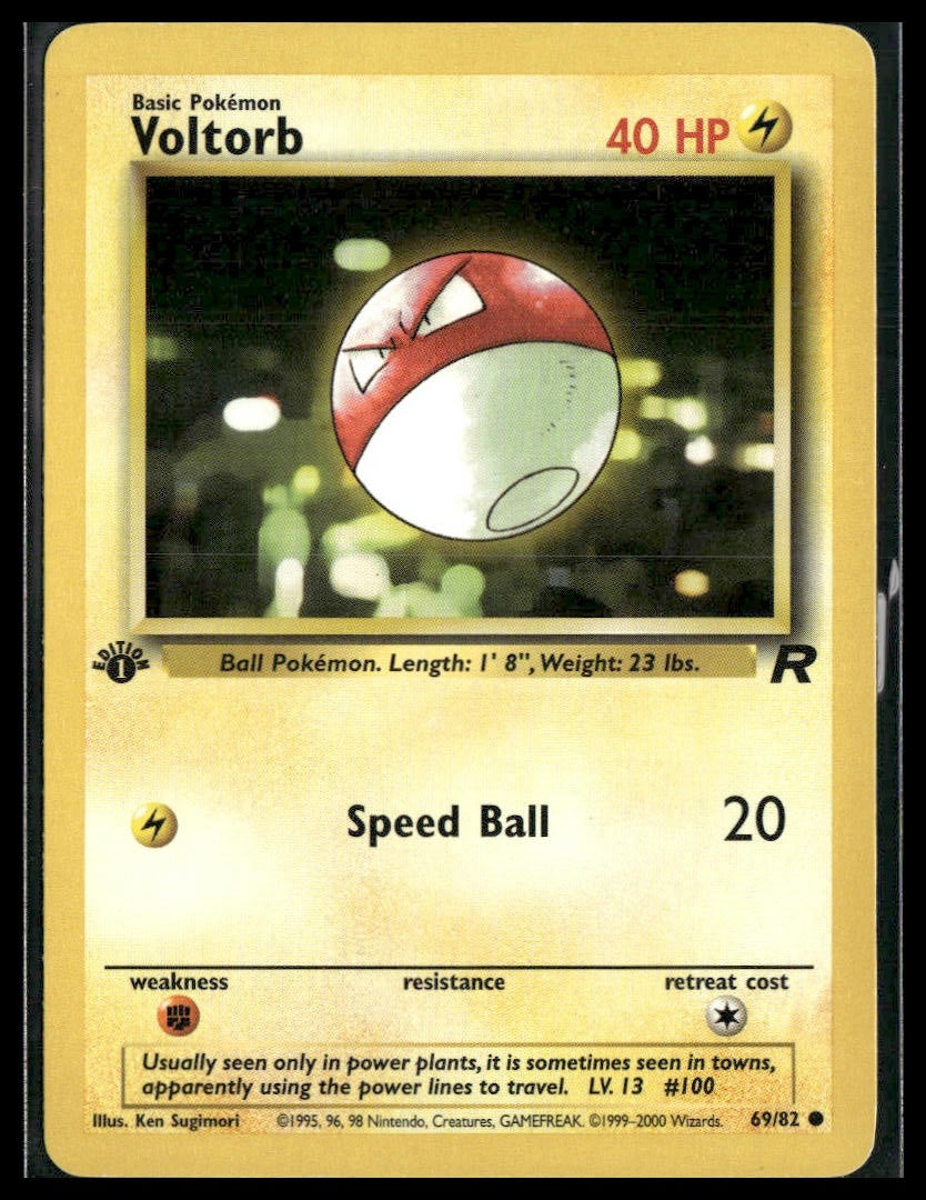 Voltorb #69/82 1st Edition Team Rocket LP