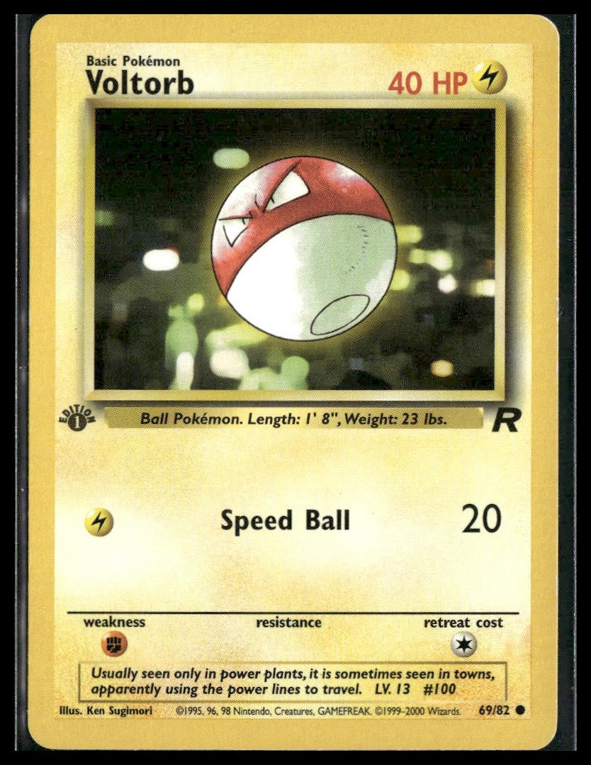 Voltorb #69/82 1st Edition Team Rocket LP