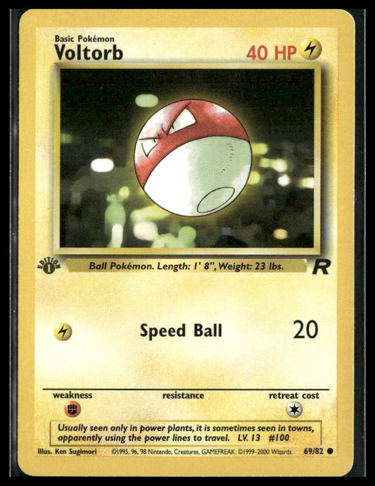 Voltorb #69/82 1st Edition Team Rocket LP