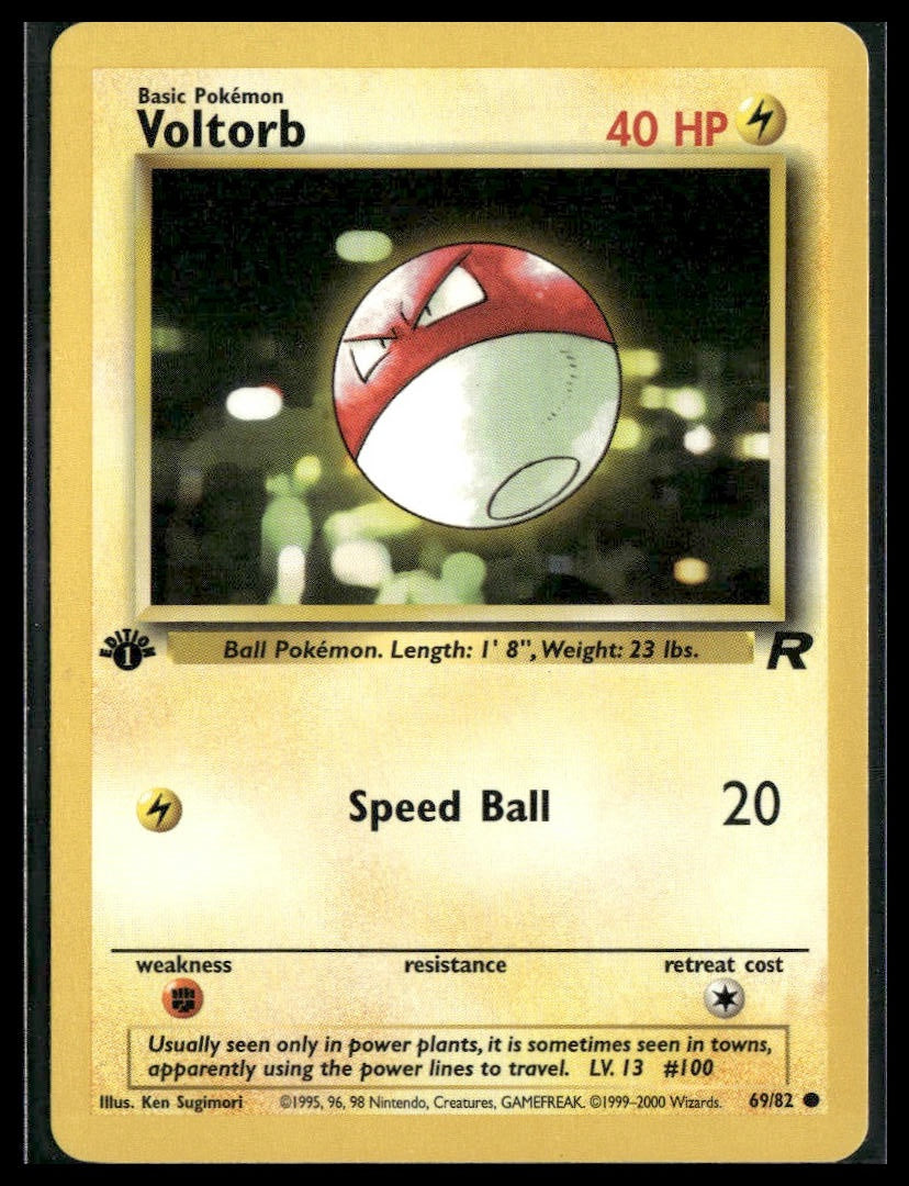 Voltorb #69/82 1st Edition Team Rocket LP