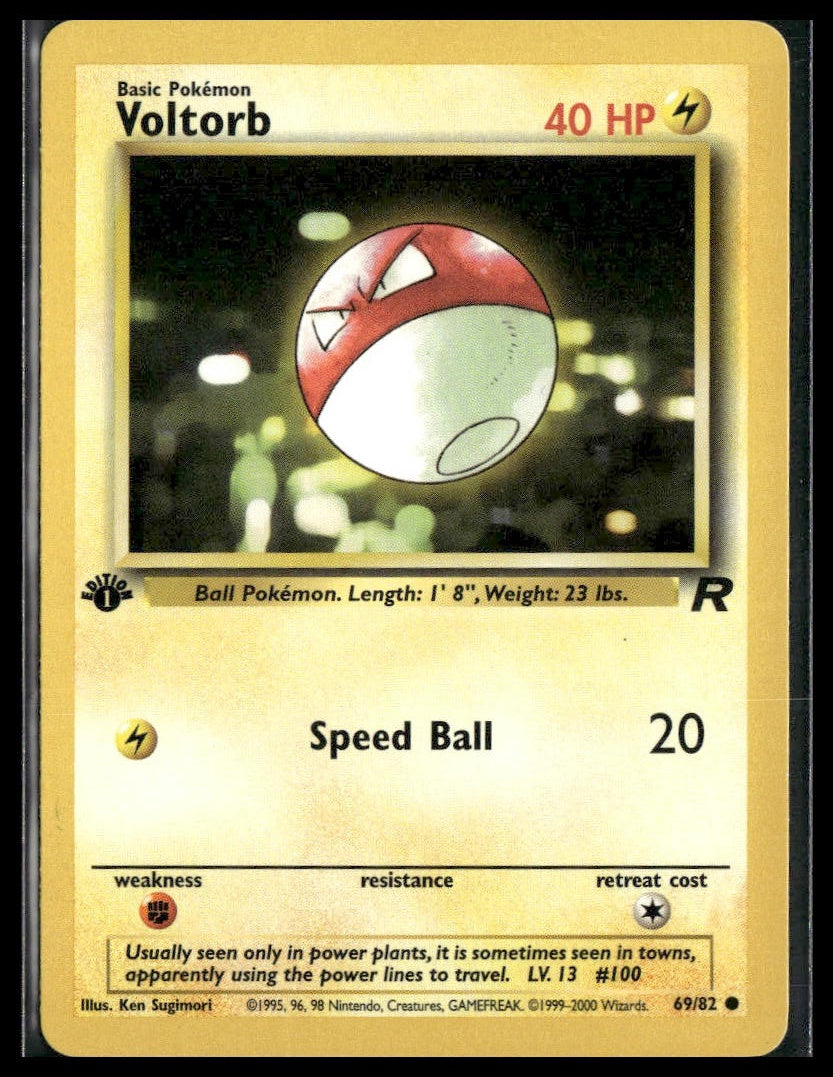 Voltorb #69/82 1st Edition Team Rocket LP