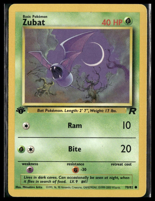 Zubat #70/82 1st Edition Mitsuhiro Arita Team Rocket MP