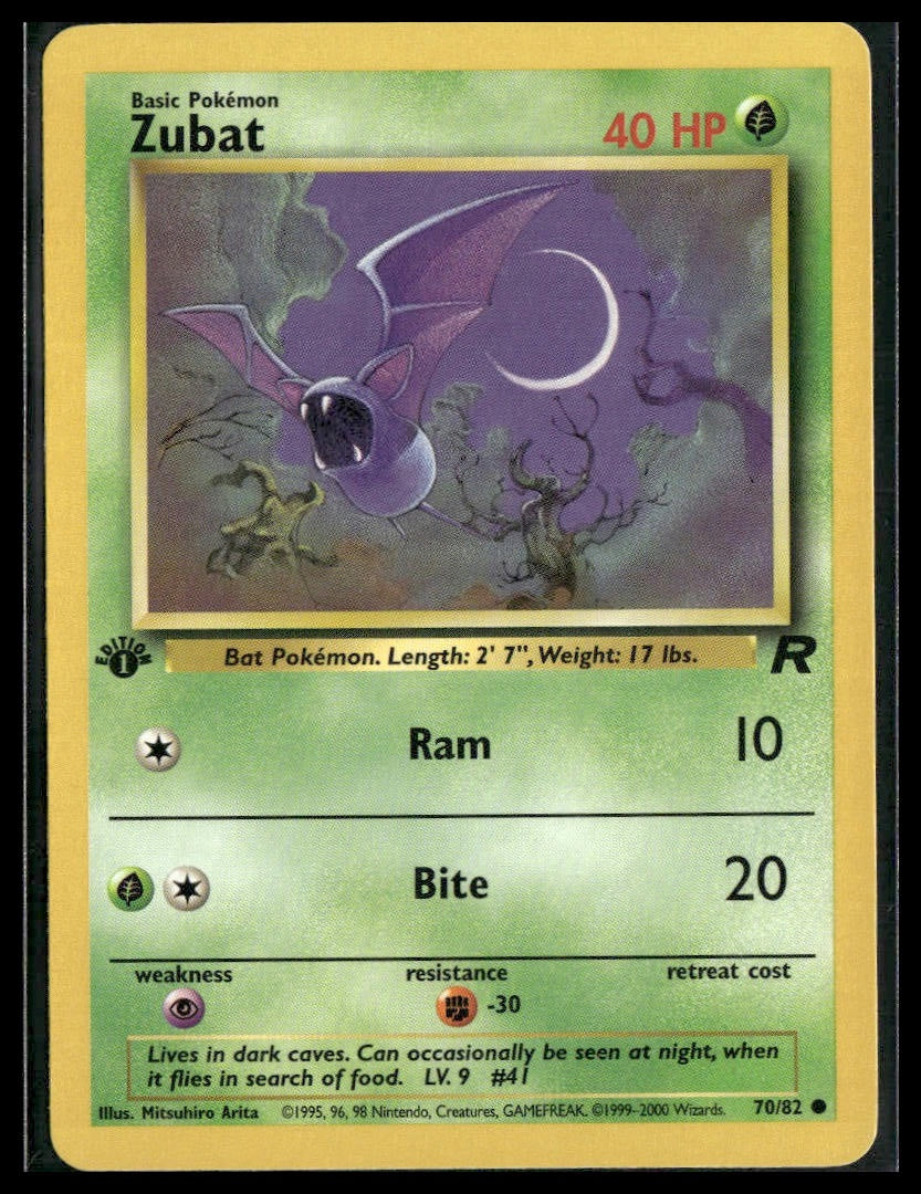 Zubat #70/82 1st Edition Mitsuhiro Arita Team Rocket LP