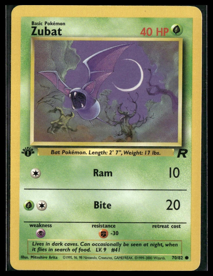 Zubat #70/82 1st Edition Mitsuhiro Arita Team Rocket LP