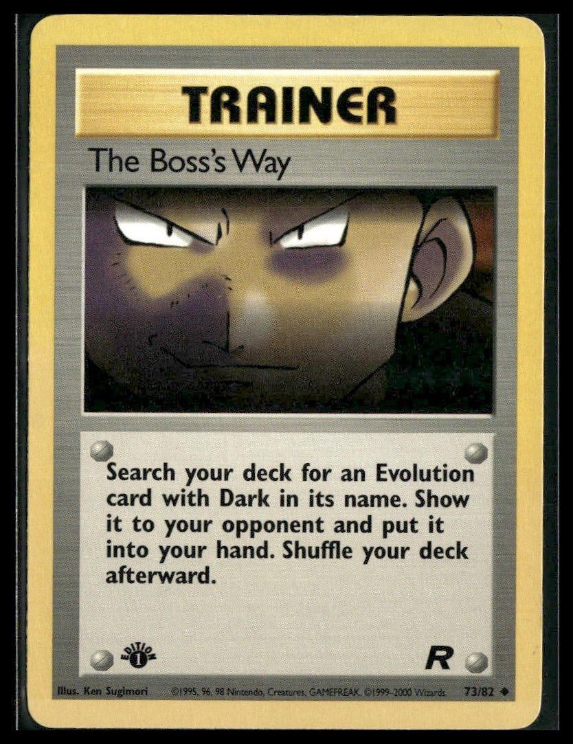 The Boss's Way #73/82 1st Edition Team Rocket MP