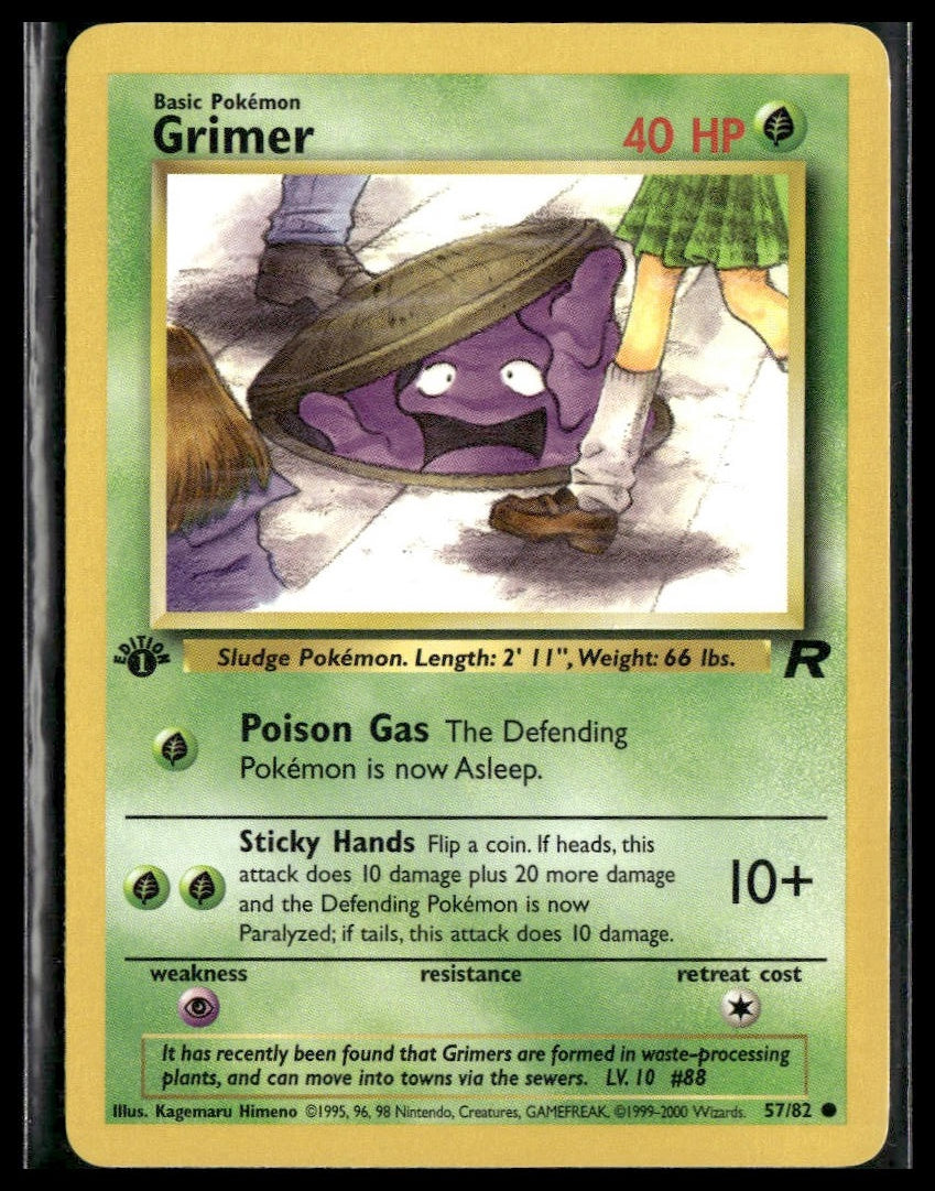 Grimer #57/82 1st Edition Team Rocket VLP