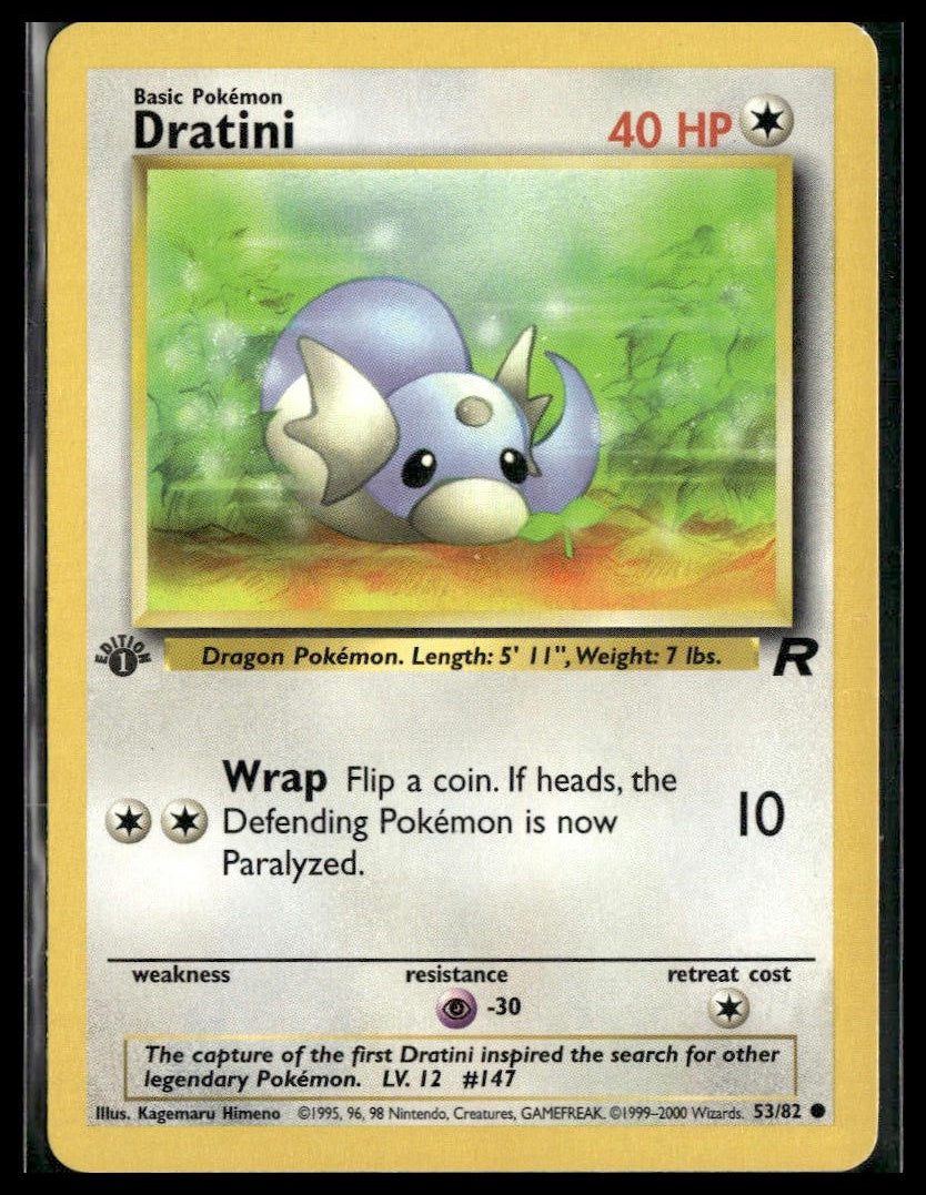 Dratini #53/82 1st Edition Team Rocket MP