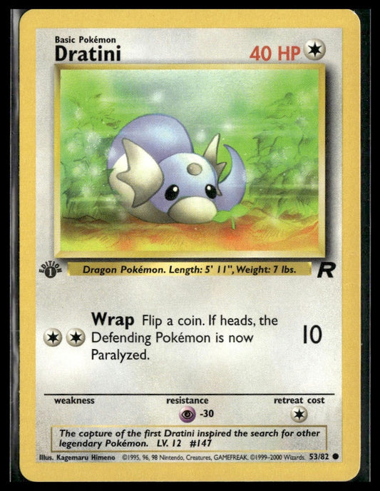 Dratini #53/82 1st Edition Team Rocket MP