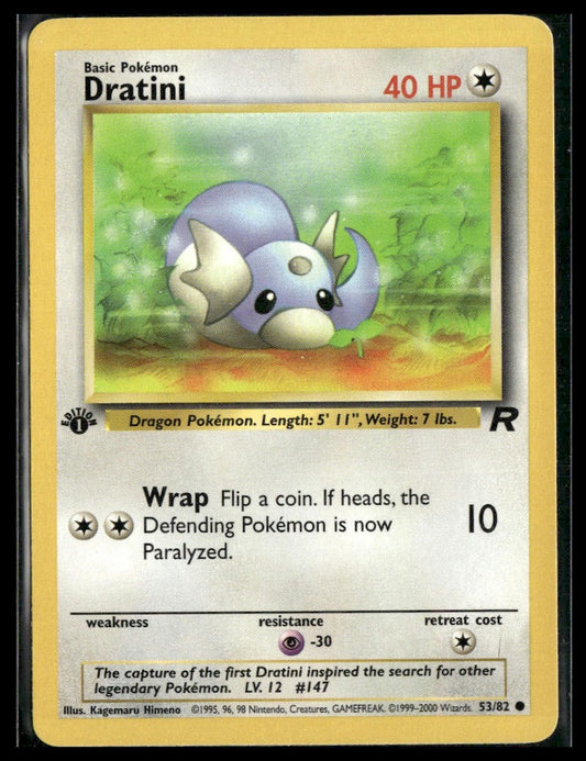 Dratini #53/82 1st Edition Team Rocket LP