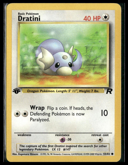 Dratini #53/82 1st Edition Team Rocket MP