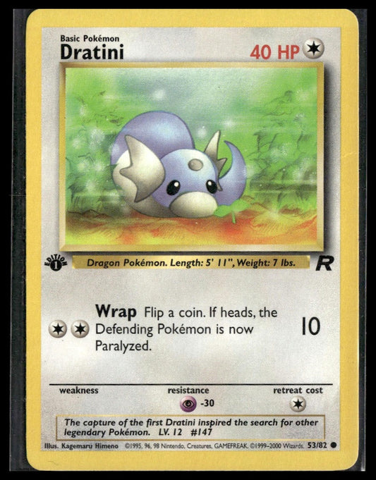 Dratini #53/82 1st Edition Team Rocket MP