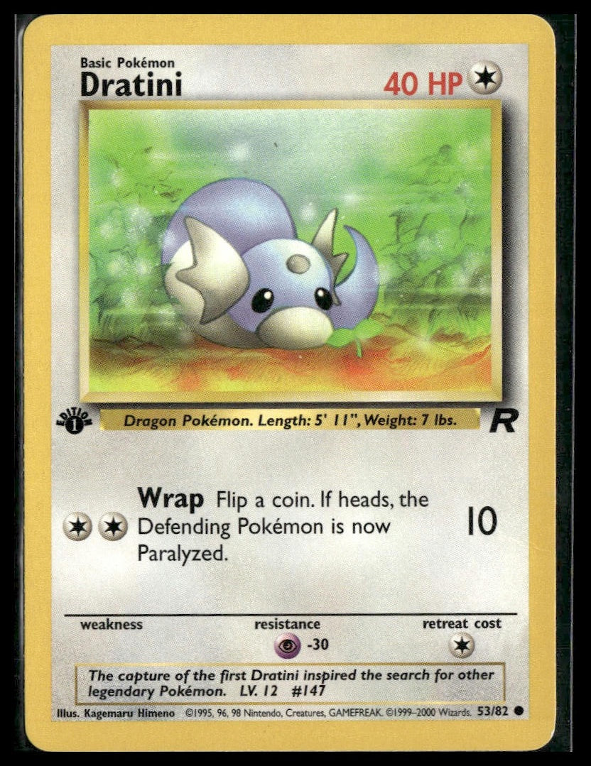 Dratini #53/82 1st Edition Team Rocket MP