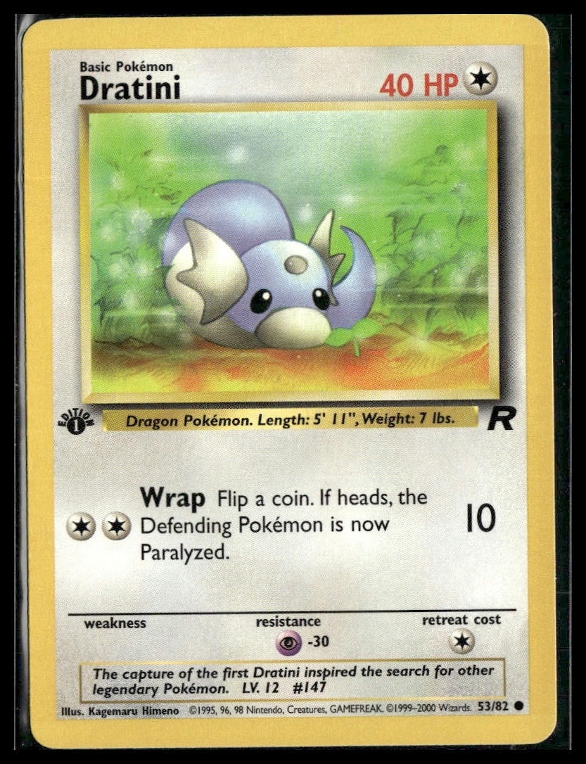 Dratini #53/82 1st Edition Team Rocket MP