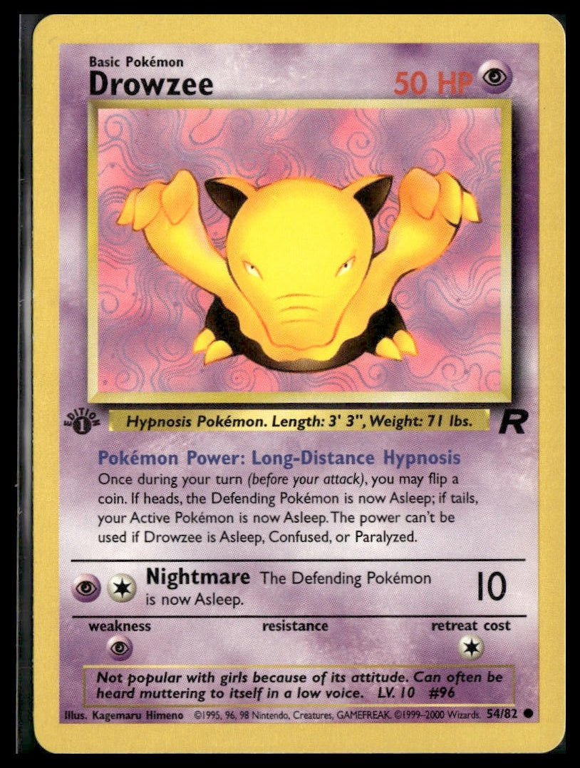 Drowzee #54/82 1st Edition Team Rocket MP