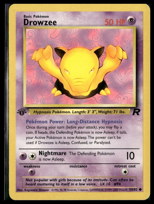 Drowzee #54/82 1st Edition Team Rocket MP