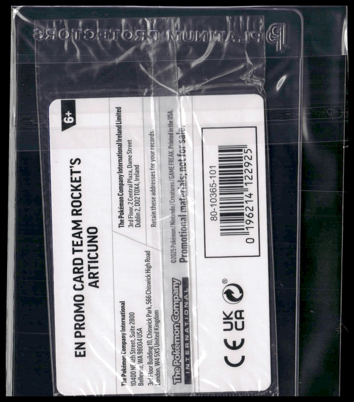 Team Rocket's Articuno #051/182 SEALED STAMP Destined Rivals NM