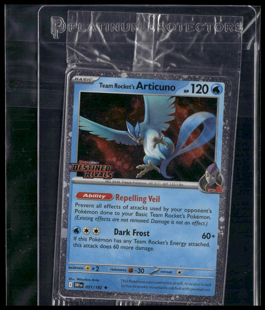 Team Rocket's Articuno #051/182 SEALED STAMP Destined Rivals NM