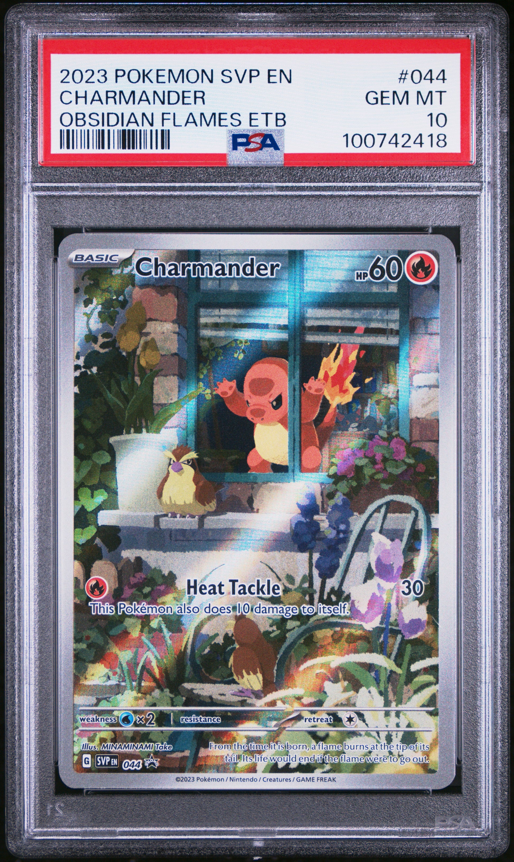 PSA 10 Charmander #044 Obsidian Flames ETB Promo