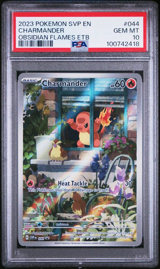 PSA 10 Charmander #044 Obsidian Flames ETB Promo