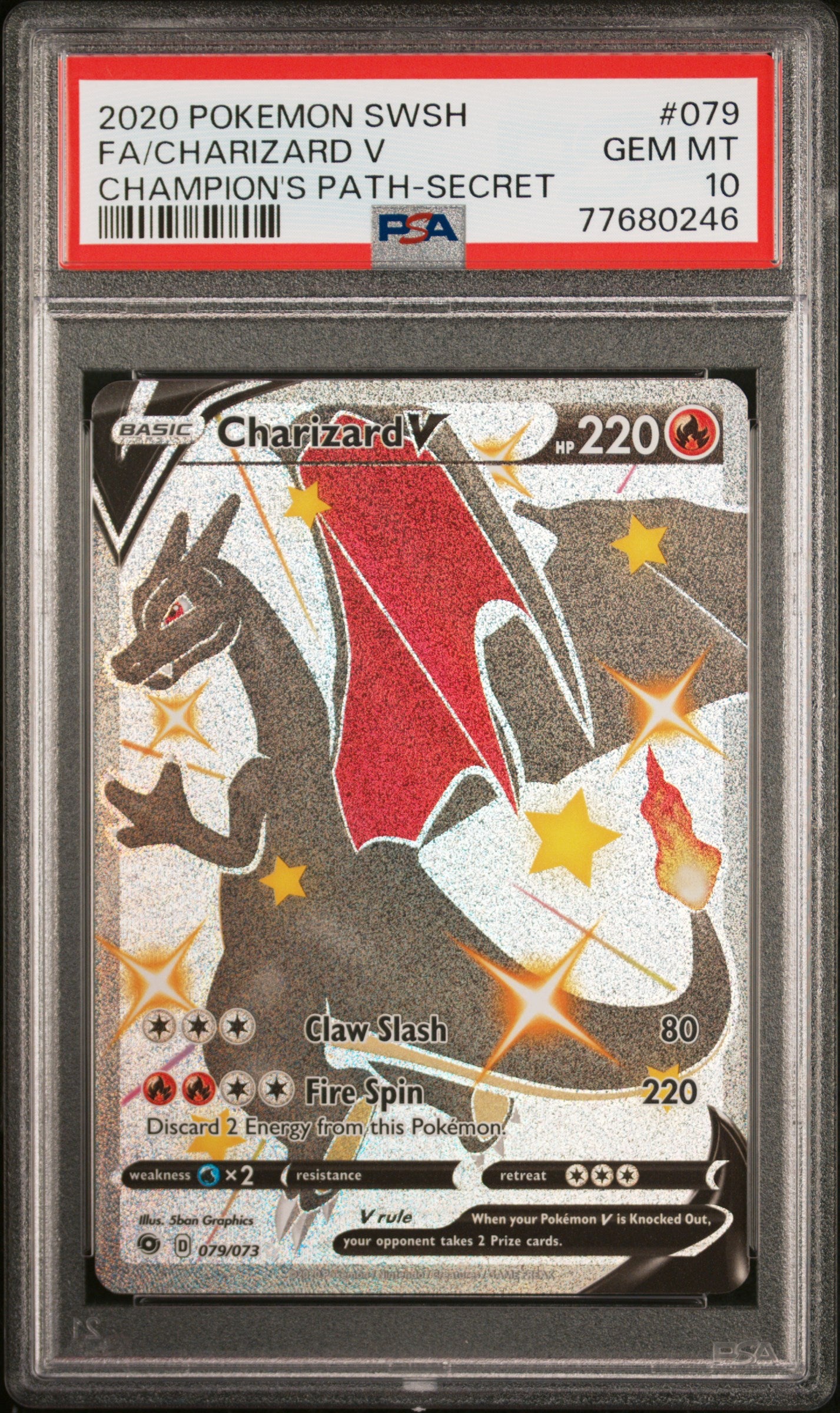 PSA 10 Charizard V #079 Champion's Path