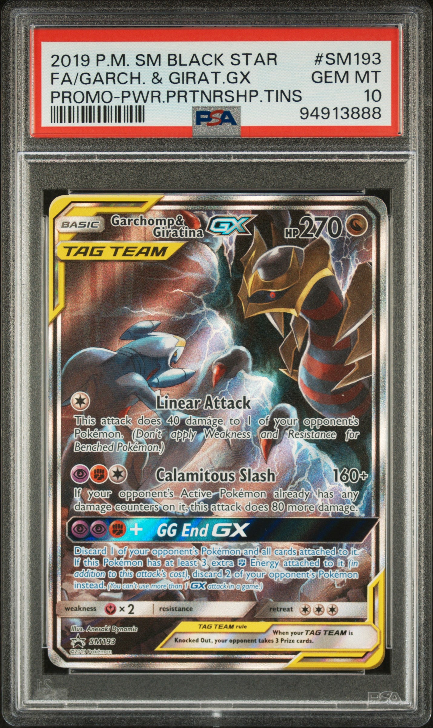 PSA 10 Garchomp & Giratina GX #SM193 SM Promo