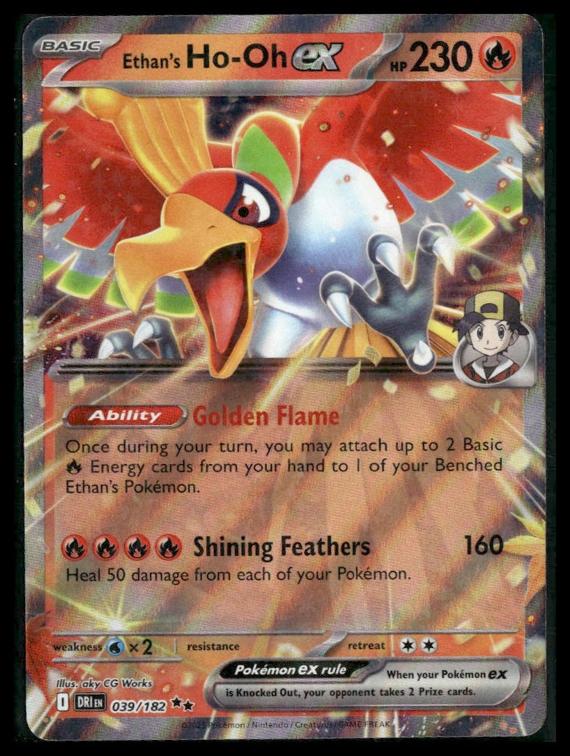 Ethan's Ho-Oh ex #039/182 Destined Rivals NM