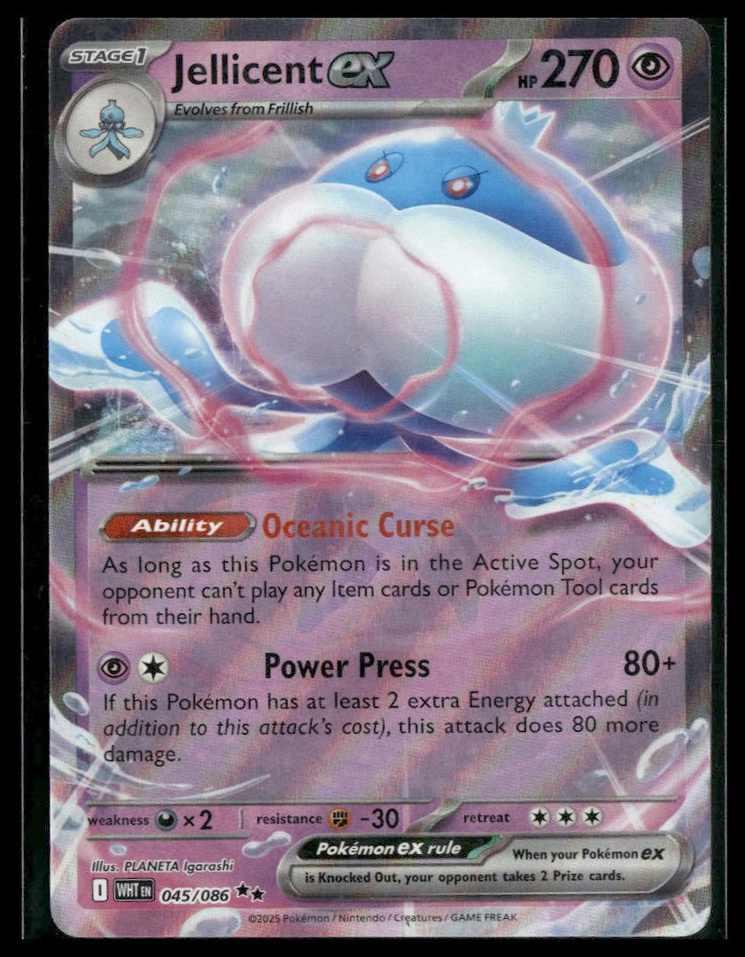 Jellicent ex #045/086 White Flare NM