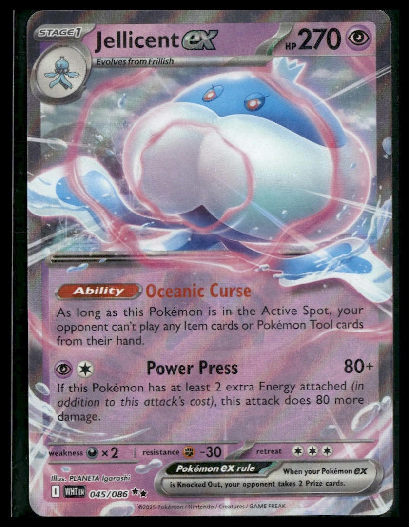 Jellicent ex #045/086 White Flare NM