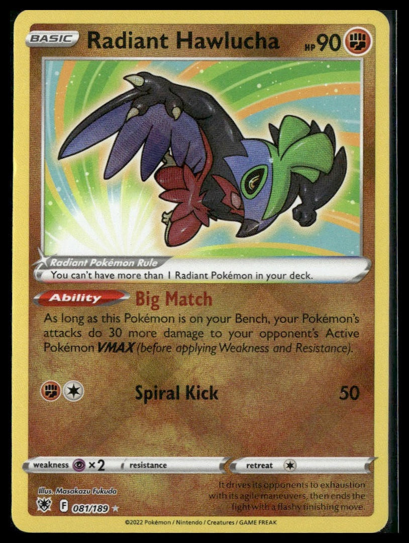 Radiant Hawlucha #081/189 Astral Radiance NM