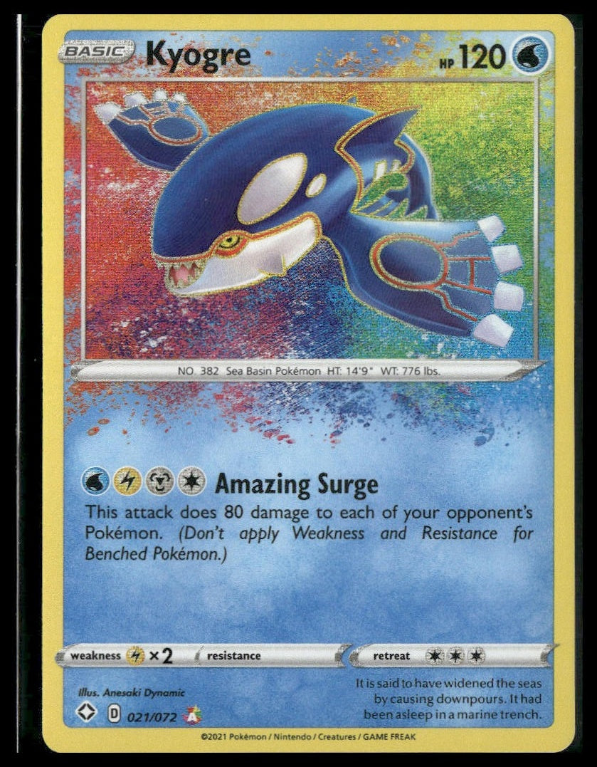 Kyogre #021/072 Shining Fates NM