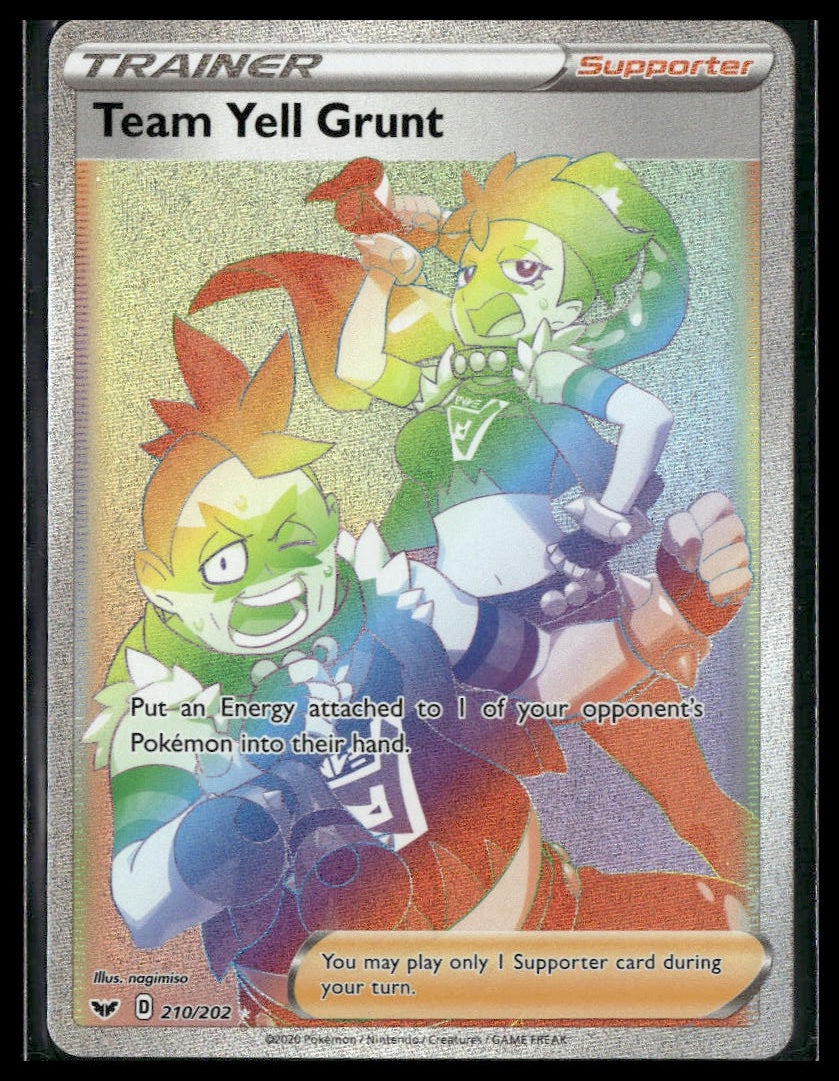 Team Yell Grunt (Secret) #210/202 Sword & Shield Base Set NM
