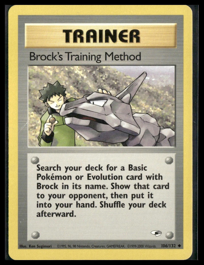 Brock's Training Method #106/132 Gym Heroes MP