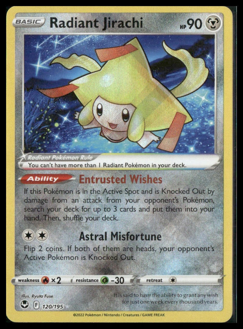 Radiant Jirachi #120/195 Silver Tempest NM